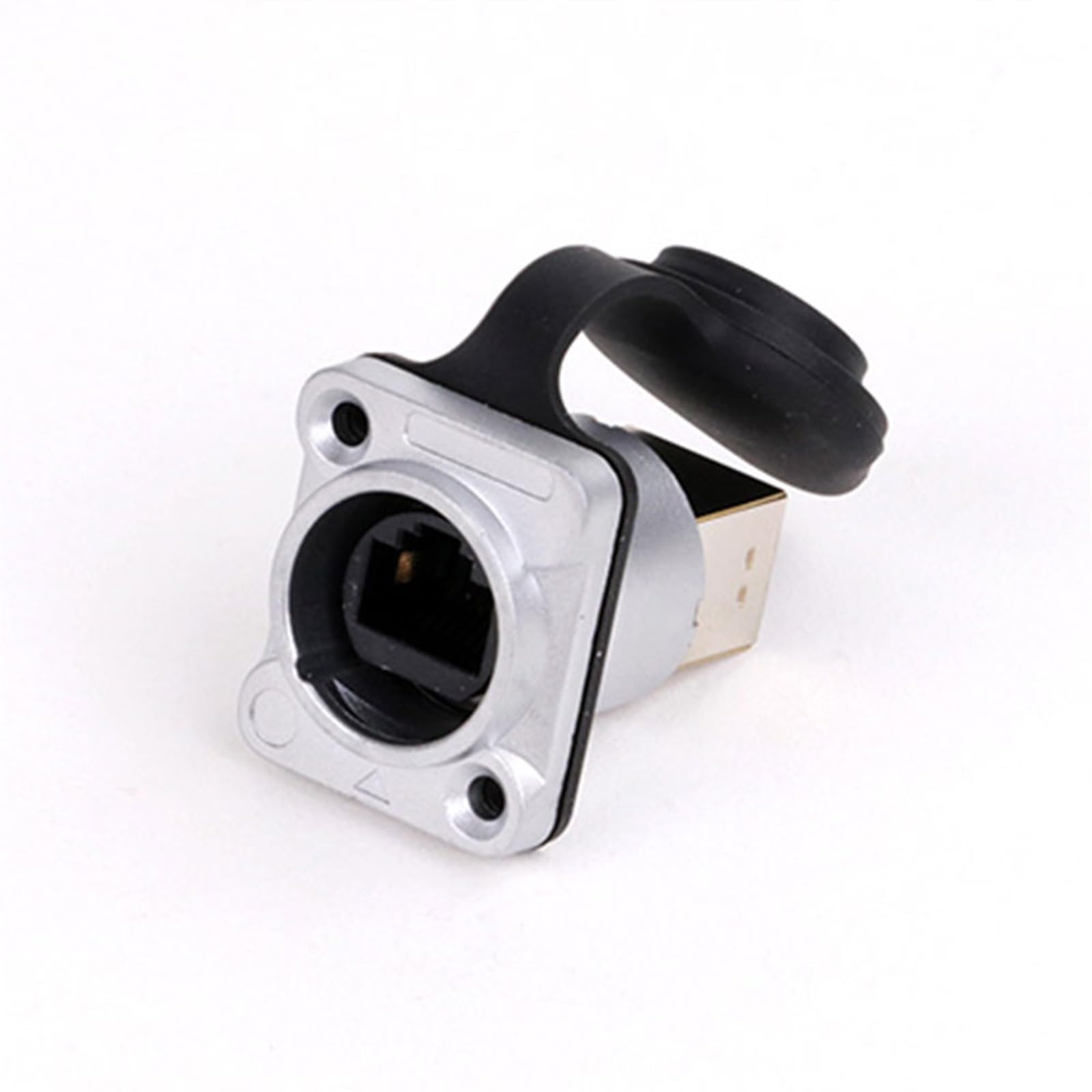 10 sztuk/partia metalowa powłoka osłona RJ45 RJ-45 sieć CAT wtyczka męska żeńskie gniazdo podwozie złącze do montażu panelowego (A1030)