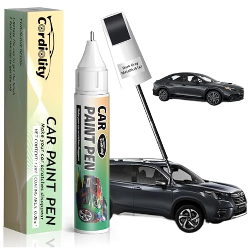 Image of 61K Dark Gray Metallic Touch Up Paint for Subaru, Color Accurate Car Paint Scratch Repair Pen, Quick & Easy Fix Automotive Chips and Nicks