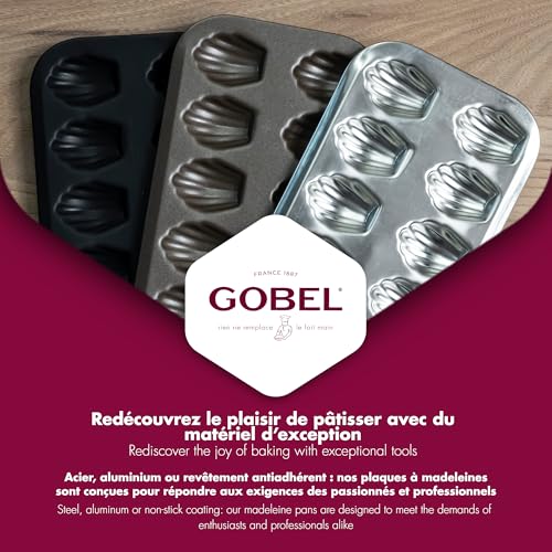 Gobel - Moule à madeleines fer blanc - 12 empreintes - 39,5 x 20 x 1,7 cm – vue 7