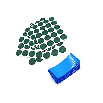 100pcs 18650 Battery PVC Heat Shrink Wrap Tube Width 30mm and 100pcs 18650 Li Battery Insulation Gasket Adhesive Ring Paper