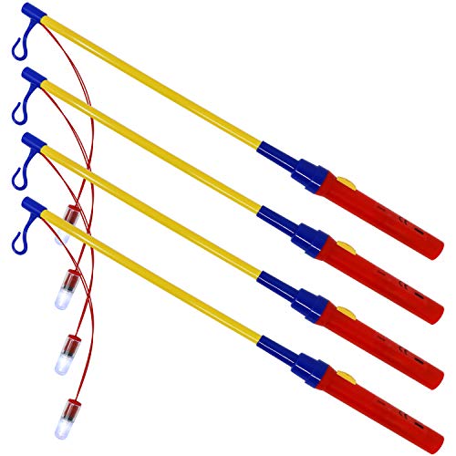 Preisvergleich Produktbild com-four® 4X Elektronischer LED Laternenstab - Batteriebetriebener Leuchtstab für Laternenumzüge, Halloween und St. Martin (04 STK - 41 cm)
