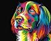 Ehior Paint by Numbers Kits 16x20 inches Canvas Painting for Adults Beginner and Kids with 3X Magnifier, Acrylic Paints and Brushes - Neon Dog (Without Frame)