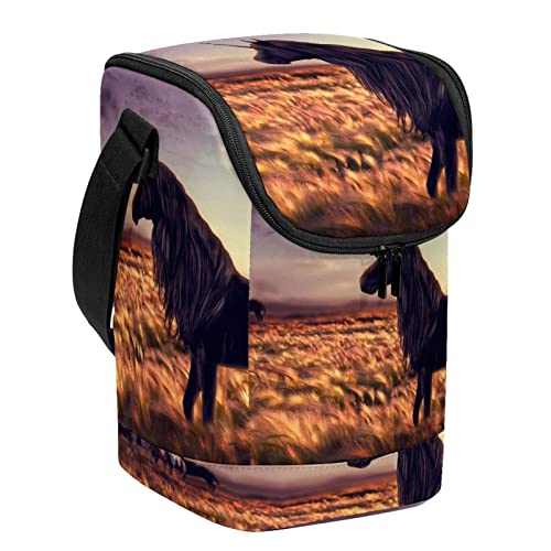 Bolsa de almuerzo porta alimentos térmico lonchera de unicornio para oficina y campo 2