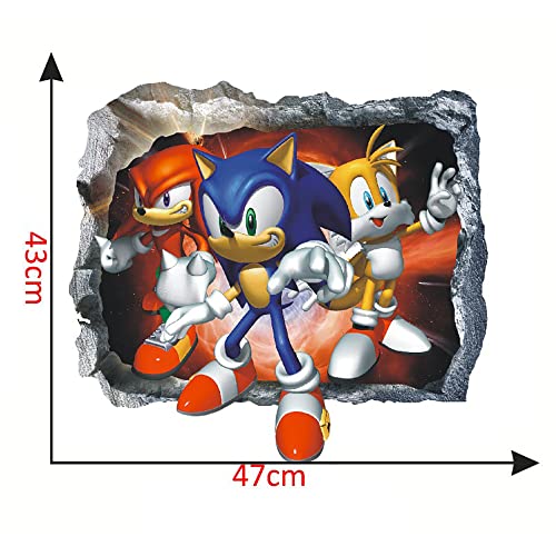 The Hedgehog Sonic Cartoon Wall Stickers For Kids Bedroom Decoration Background Wall Decals Home Decor… #TOP1