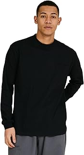 [ヘインズ] Tシャツ 長袖 丸首 綿100% 丸胴仕様 タグレス仕様 ビーフィロングスリーブポケットT H5196 メンズ