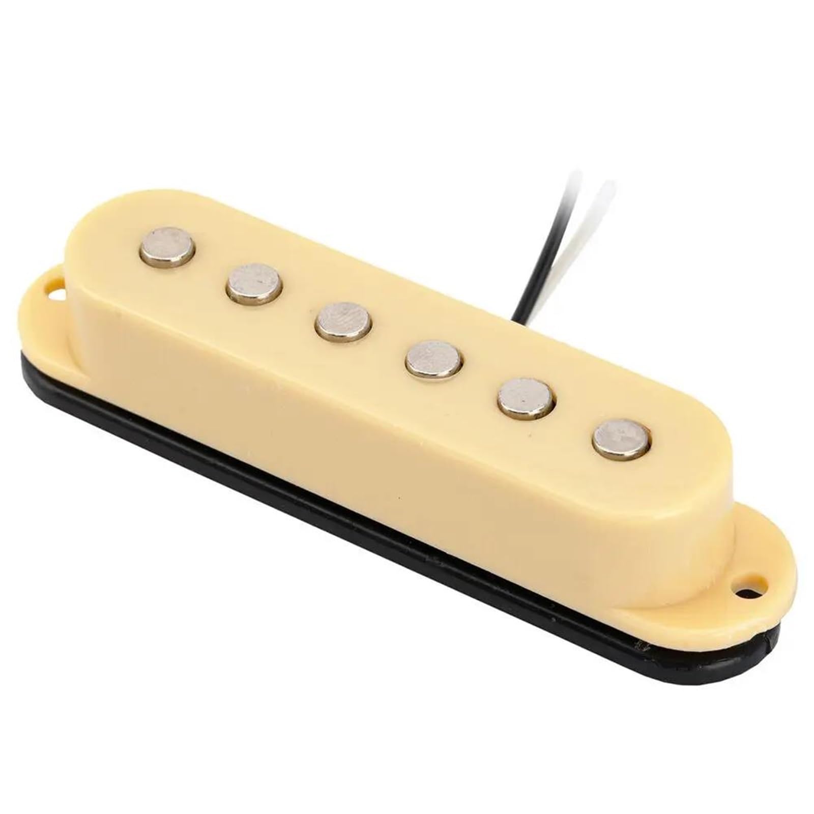 Pastilla De Guitarra Eléctrica Profesional Pastilla De Mástil Para Guitarra | Pastilla de mástil de bobina simple de cerámica de 50 mm color crema para guitarra