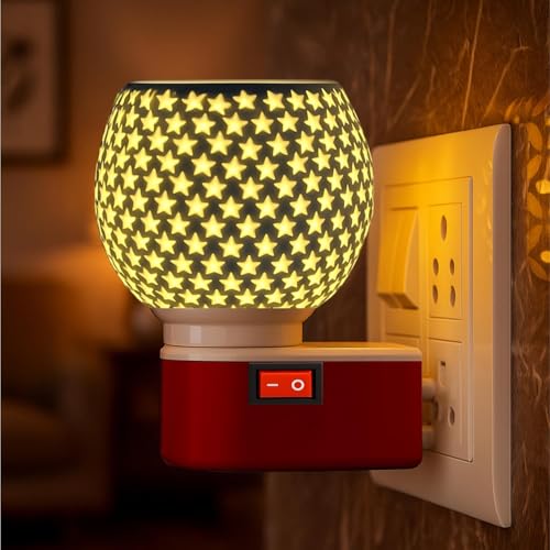 Image of JD FRESH Ceramic Kapoor Dani Lamp /Electric Camphor Diffuser Burner for Pooja /Multipurpose Incense Aroma Dhoop Dani /Night lamp for Temple /Office /Home /Meditation & Mosquito Repellent (JD-1030)