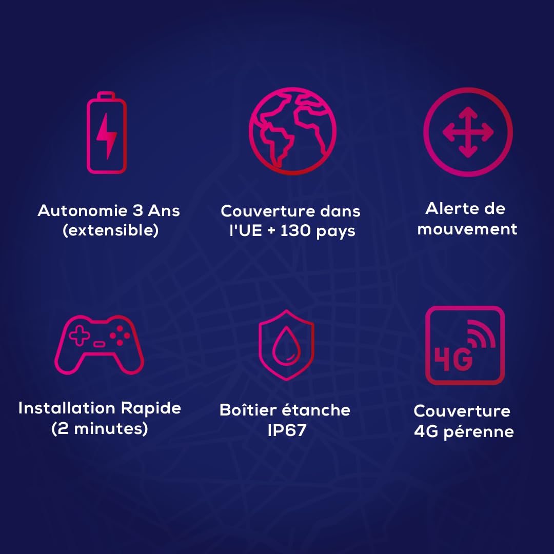Loca 2 GPS Tracker - Aucun Abonnement Requis - Autonomie de 3 Ans - Étanche (IP67) - Tracker GPS pour Voiture, Scooter, Camping-Car, Vélo, Bateau ou Valise