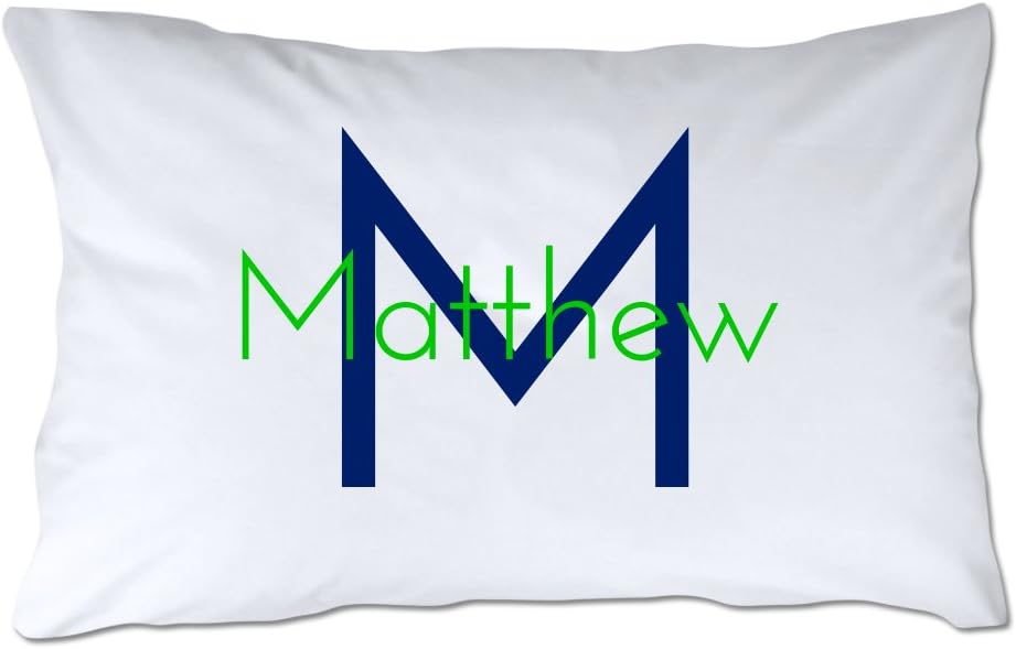Personalized Toddler Size Name and Initial Pillowcase with Pillow Included