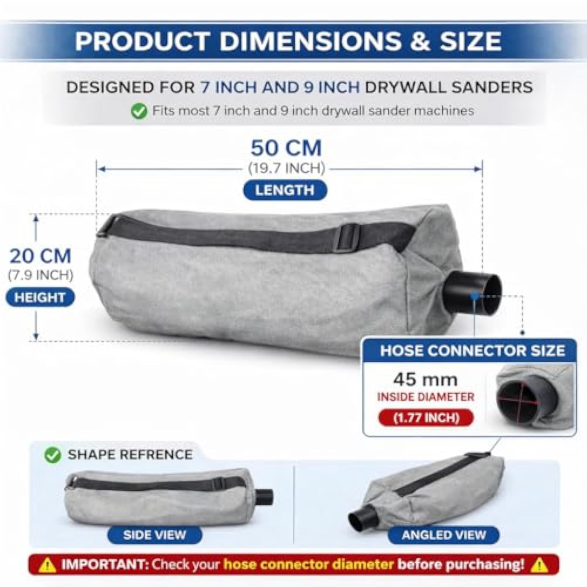 Wall Sander Dust Collection Bag