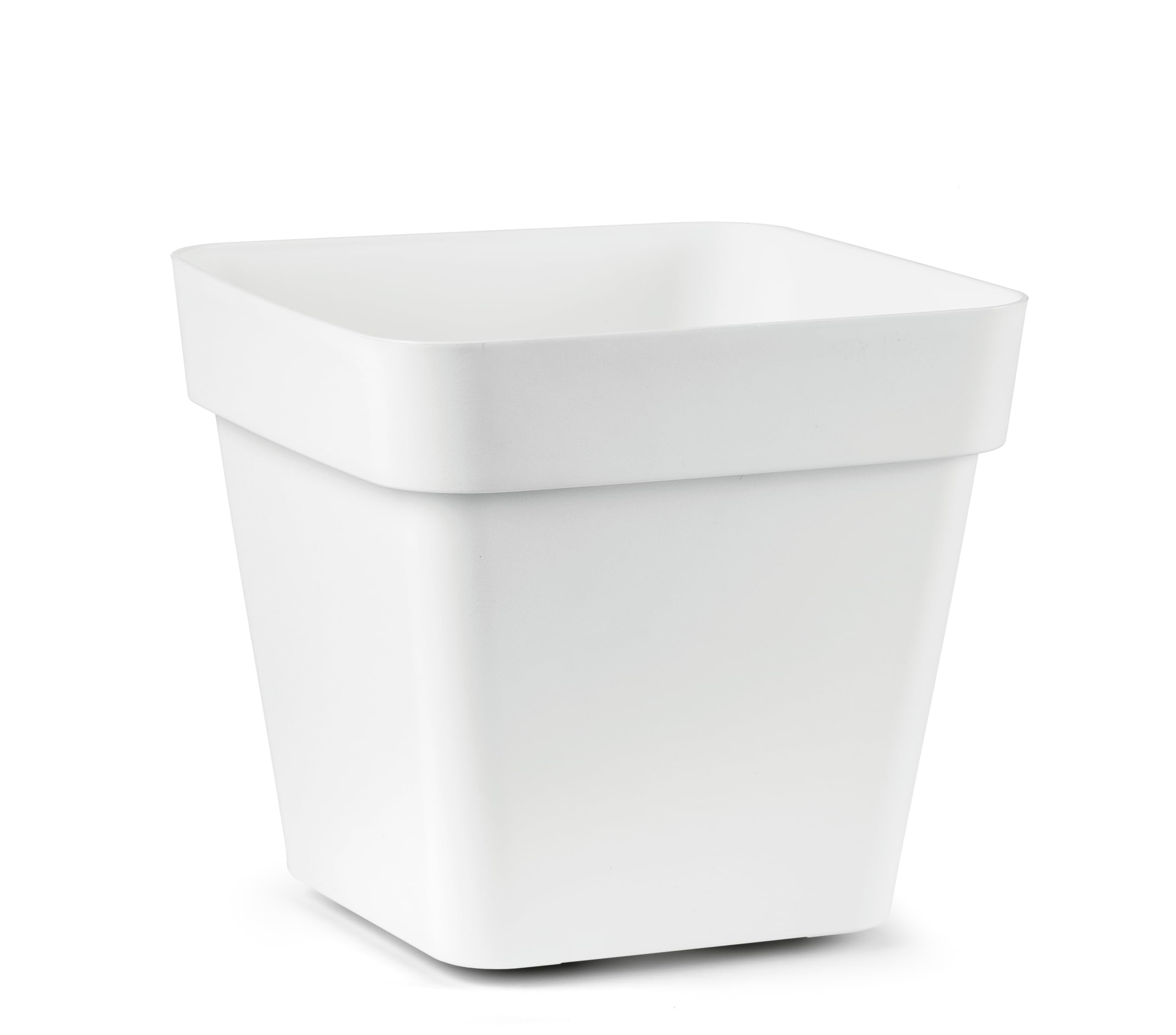 Ve.ca Vaso Quadrato Matheria 50 Cm Con Ruote – Fioriera In Plastica Antracite Per Giardino E Terrazzo