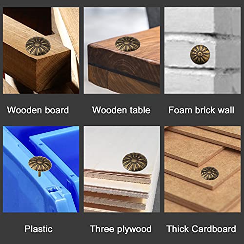 300 Stück Polsternägel, Vintage Polsterung Nägel, Polsternäfel Reißzwecken Heftzwecken Dekorative Nägel zum Dekorieren von Sofas, Türen und Anderen Möbeln 11 * 17 mm/0,43 * 0,66 Zoll(Grüne Patina)