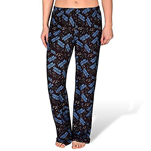 FOCO NFL Carolina Panthers Repeat Logo Print Polyester Sleepwear Pants, Small, Team Color