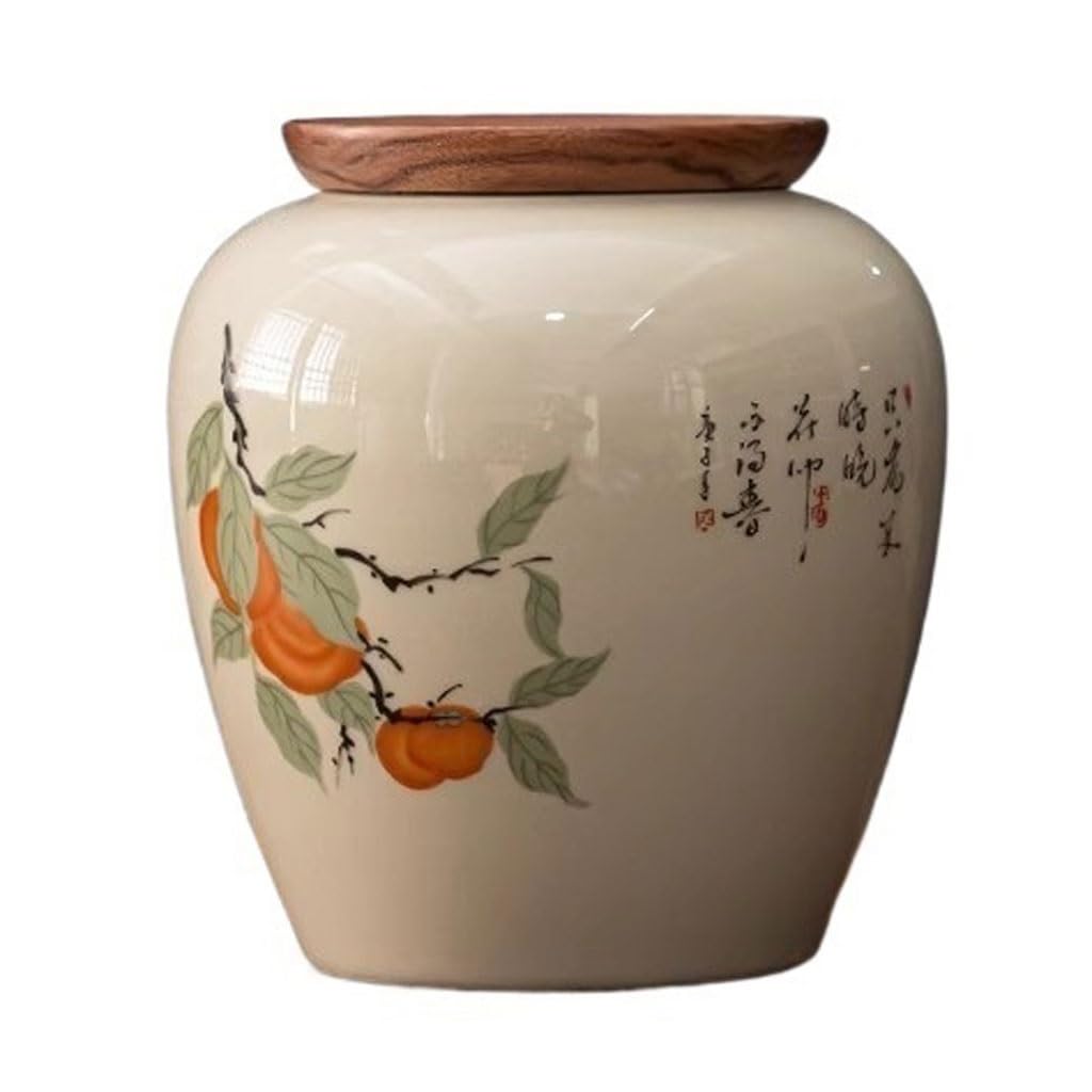ENGENDER Tea Storage Jar Food Storage Jars Handmade Tea Sealed Ceramic Kung Fu Sets Kitchen