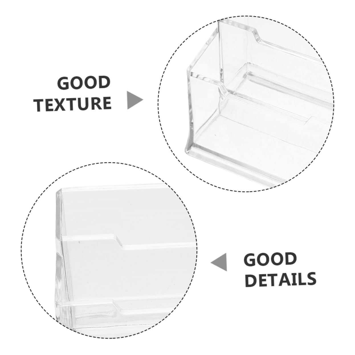 Lurrose 5pezzi Porta Biglietti Da Visita Trasparente Da Scrivania Organizer Per Biglietti Da Visita in Plastica Supporto Per Uffici e Viaggi