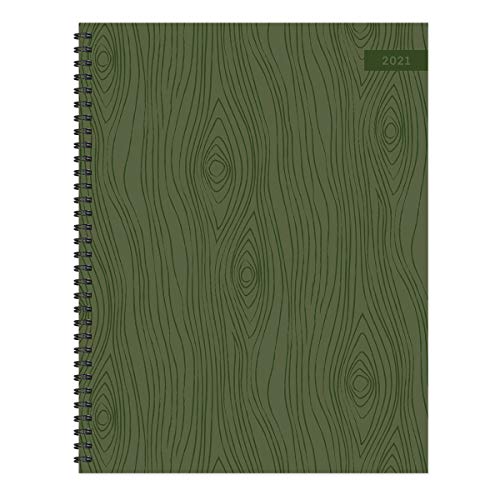 TF PUBLISHING 2021 Wooden Plans Large Weekly Monthly Calendar Planner - Appointment, Agenda, Notes, Stickers, Checklist - Home or Office Planning and Organization - Premium Kraft-Style Paper 8.5