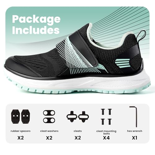 Image of Women's Indoor Cycling Shoes Breathable High Performance Indoor Outdoor Bike Shoes - SPD Compatible Cycle Shoes