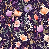 Papier Peint Autocollant à Motif Floral Foncé, Papier Peint Mural Floral, Papier Peint Pour Chambre Enfant 45 Cm X 5 M 94957280