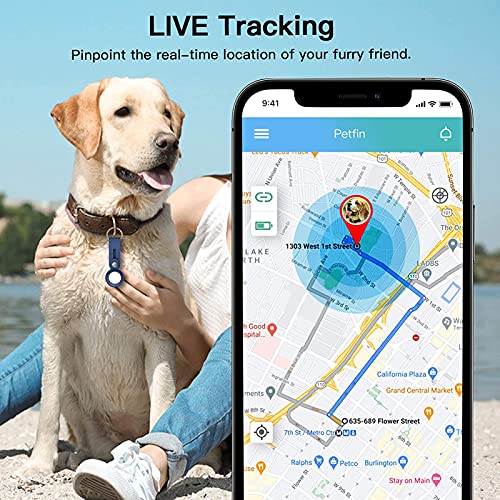 Image of Foso() Silicone Loop Case for Apple Airtag - Key Finder Secure Holder with Buckle Protector Skin Cover with Long Strap for Apple Bluetooth Item Tracker Soft Keychain Locator Luggage Tag (Blue)