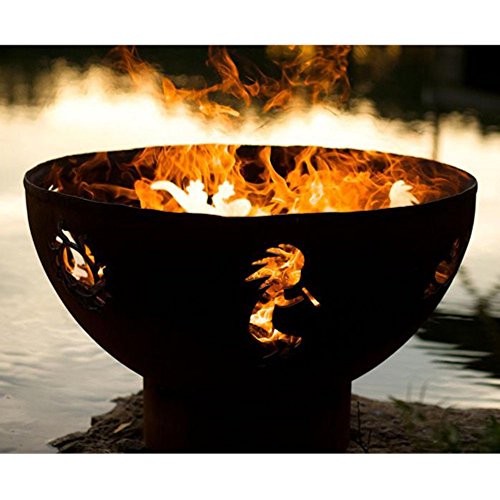Fire Pit Art Kokopelli-FPA-MLS120-LP-AWEIS Fire Pit LP, Metal