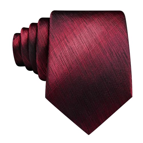 Image of Barry.Wang Silk Men Ties Formal Stripes Necktie and Tie Clip for Wedding Party Business Fashion Classic