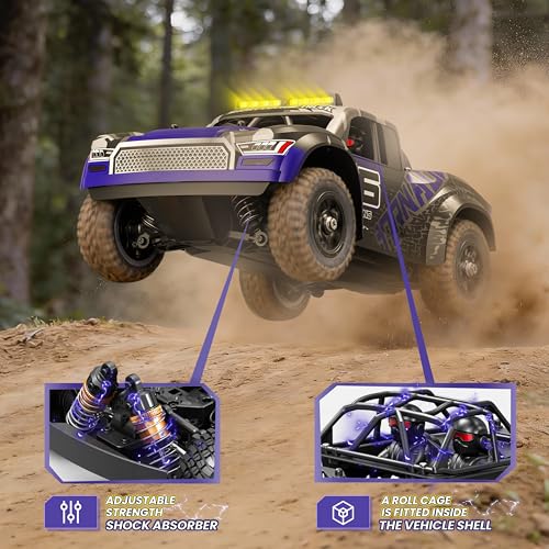 Image of X-TMAGA Remote Control RC Cars 1:16 Monster Truck Toys Cars for Adult & Boys, 4WD Off-Road, Metal Transmission Parts, High Speed Fast 40+ KPH, 4X4 Waterproof with 2 Rechargeable Batteries (HS16-83)