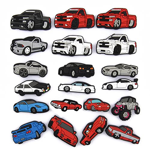 UNN Shoe Charms Lovely Cars Shoes Decorations for Kids Girl Boys Adults Men Women Party Favor Gifts SC095-packs-20pcs