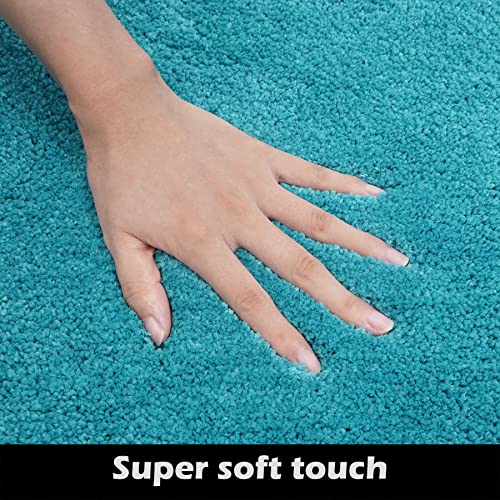 SOANNY Non-Slip Bath Mat Set of 2, Luxury Thick Microfiber Shaggy Bathroom Rugs - Image 3