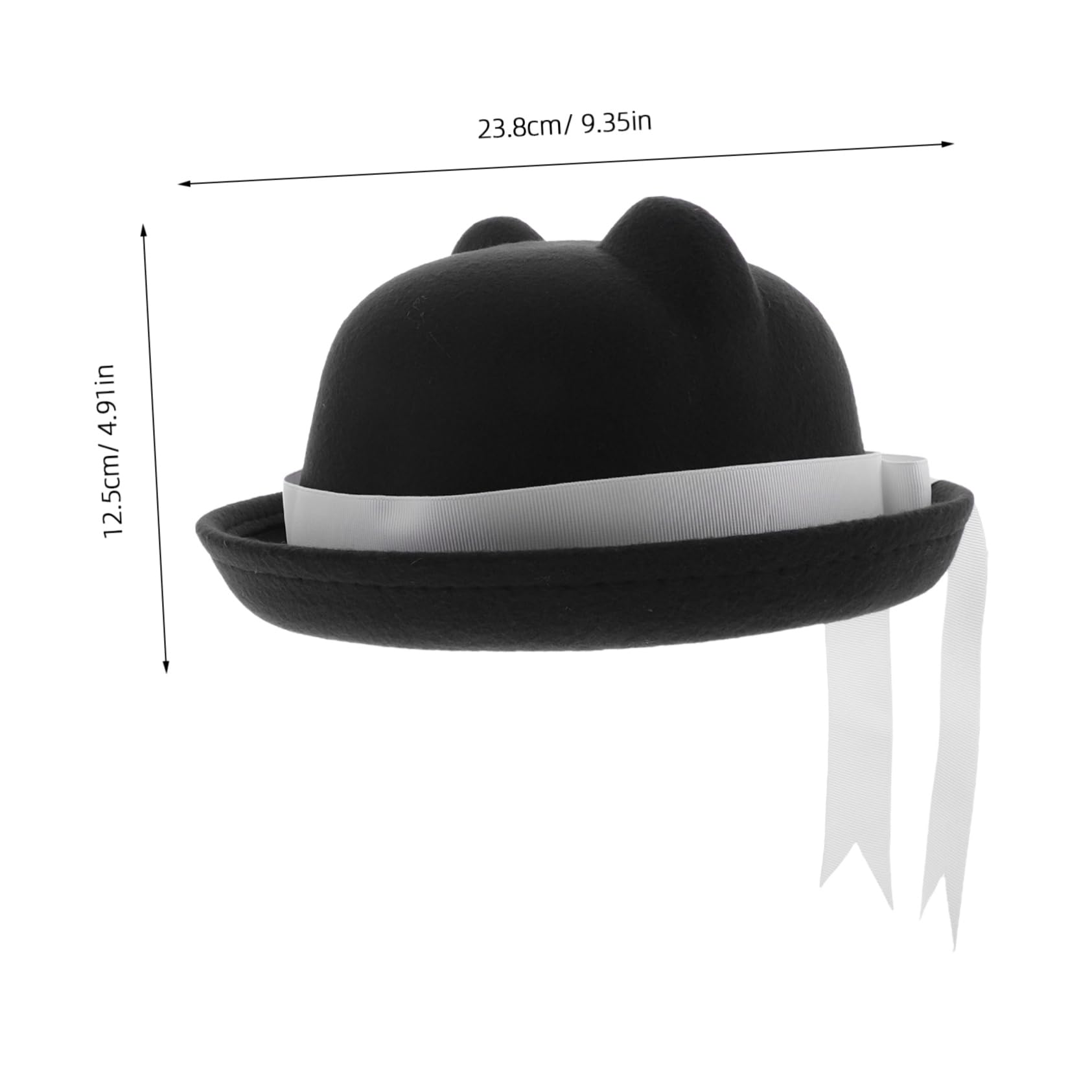 TOVINANNA Adorable Cat Ear Bow Beret Plaid Wool Snowman Hat School Uniform Accessory