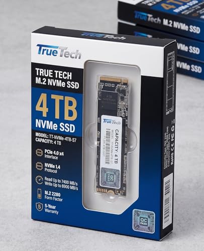 Image of nvme Series 4 TB Network Attached Storage, Servers, Laptop Black PCIe NVMe Internal Solid State Drive (SSD) (TT-NVMe-4TB-S7)