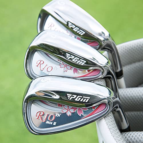 Praworęczny zestaw żelazek do golfa # 6-9 P-S Wedge, Ladies Flex Shaft Steel Graphite Option, 30-54 stopni Loft z piłką i trójnikiem dla kobiet szukających kontroli i odległości