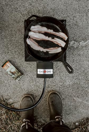 GasOne High Pressure Single Propane Burner - Outdoor Cooking with Heat Shield and Guard – Propane Burner Head for Camping, Tailgating, Seafood Boil, Home Brewing - Patent Pending - Image 6