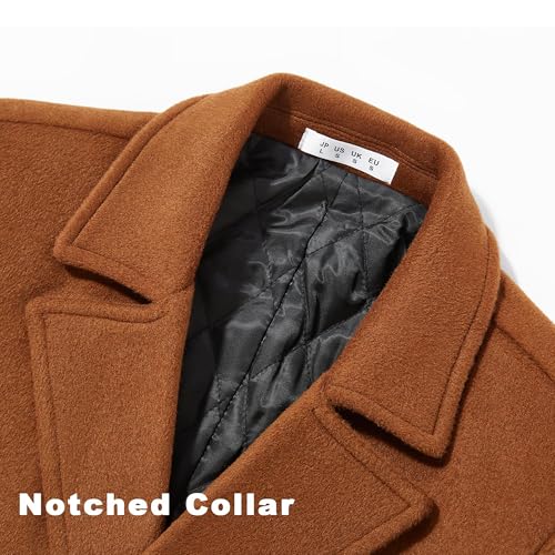 Image of APTRO Men's Luxury Full Length Trench Coat Long Wool Overcoat Winter Windbreaker