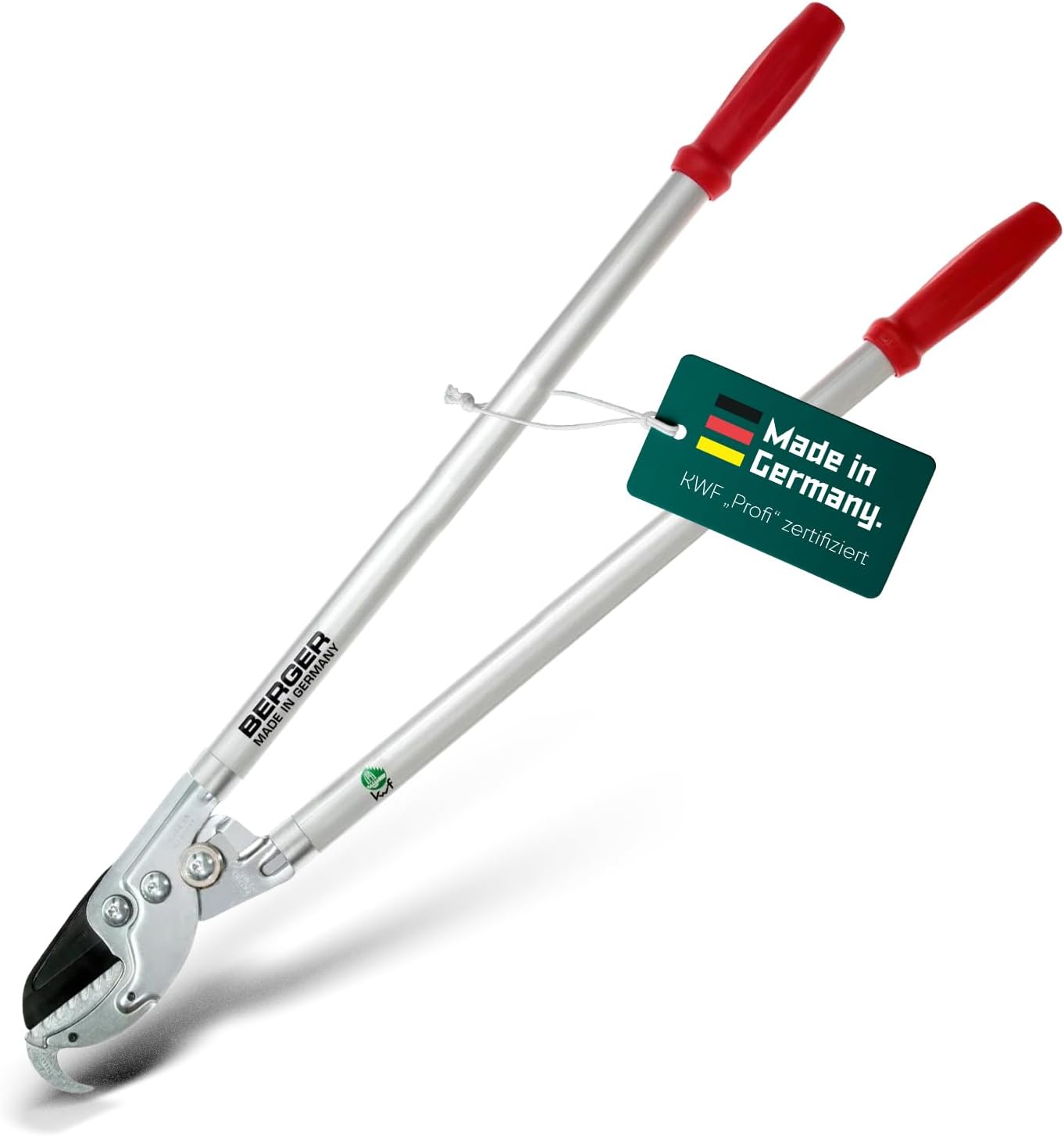 BERGER Anvil Lopping Shears – Professional 33.5" Tree Trimmer with Replaceable Steel Blades, Cuts Branches Up to 1.57" Thick, Pulling Hook for Clearing Debris – 4255