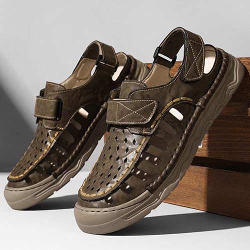 Men's Sandals Large Summer Closed Toe Sports Sandals Non slip Quick drying Outdoor Hiking Fisherman Beach Shoes Casual and Comfortable4