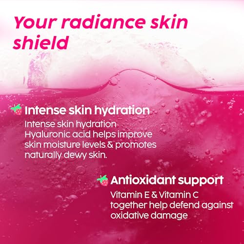 Image of The Plant Fix Plix Glutathione Effervescent Tablets for Clear, Glowing & Youthful Skin | 600mg Glutathione, Vit E & Hyaluronic Acid | No Maltodextrin, No Sugar | Strawberry