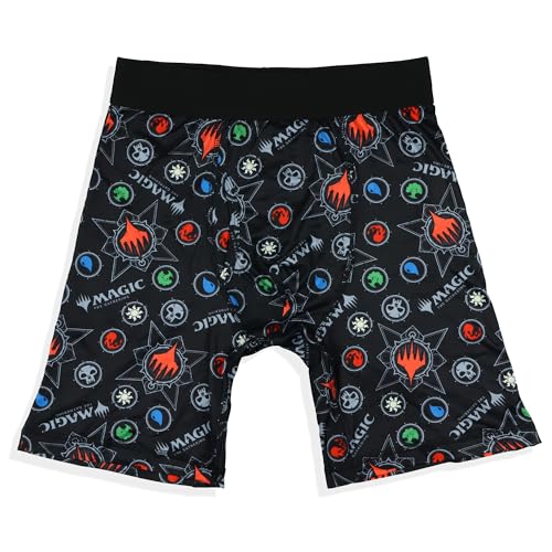 INTIMO Magic The Gathering Boxer Briefs Men's Element Mana Logo Design Adult Snug Fit Underwear
