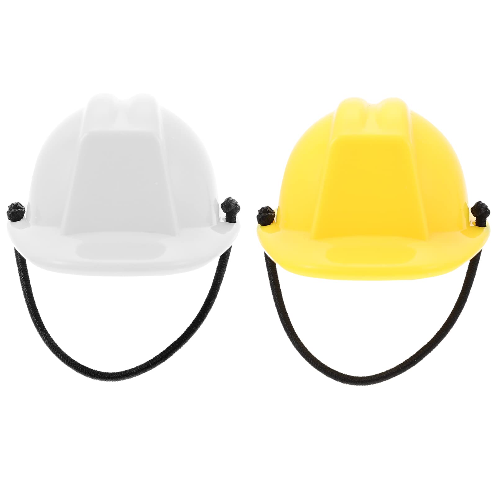 Mini Cute Pet Hat 2pcs Pet Snake Hats with Chin Strap Mini Plastic Helmet Hats Tiny Pet Hat for Ball Python Christmas Costume DIY Doll Crafts Lollipop White Yellow