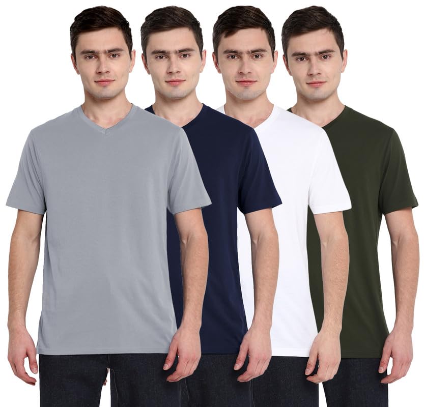 - Men's Regular Fit T-Shirt (Pack of 4)