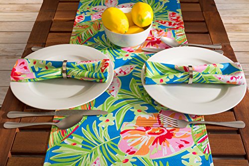 Dii Summer Floral Outdoor Tabletop Collection, Stain Resistant & Waterproof, 14X72, Floral #TOP3