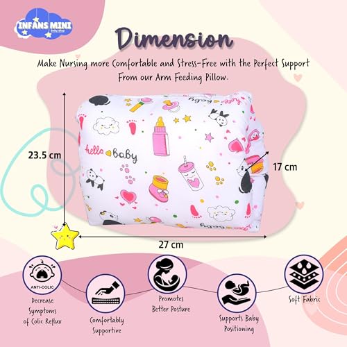 Image of Nursing Arm Pillow, Breast Feeding Pillows for Mother, Bottle Feeding Pillows for Babies Suitable for Travel (Panda Blue)