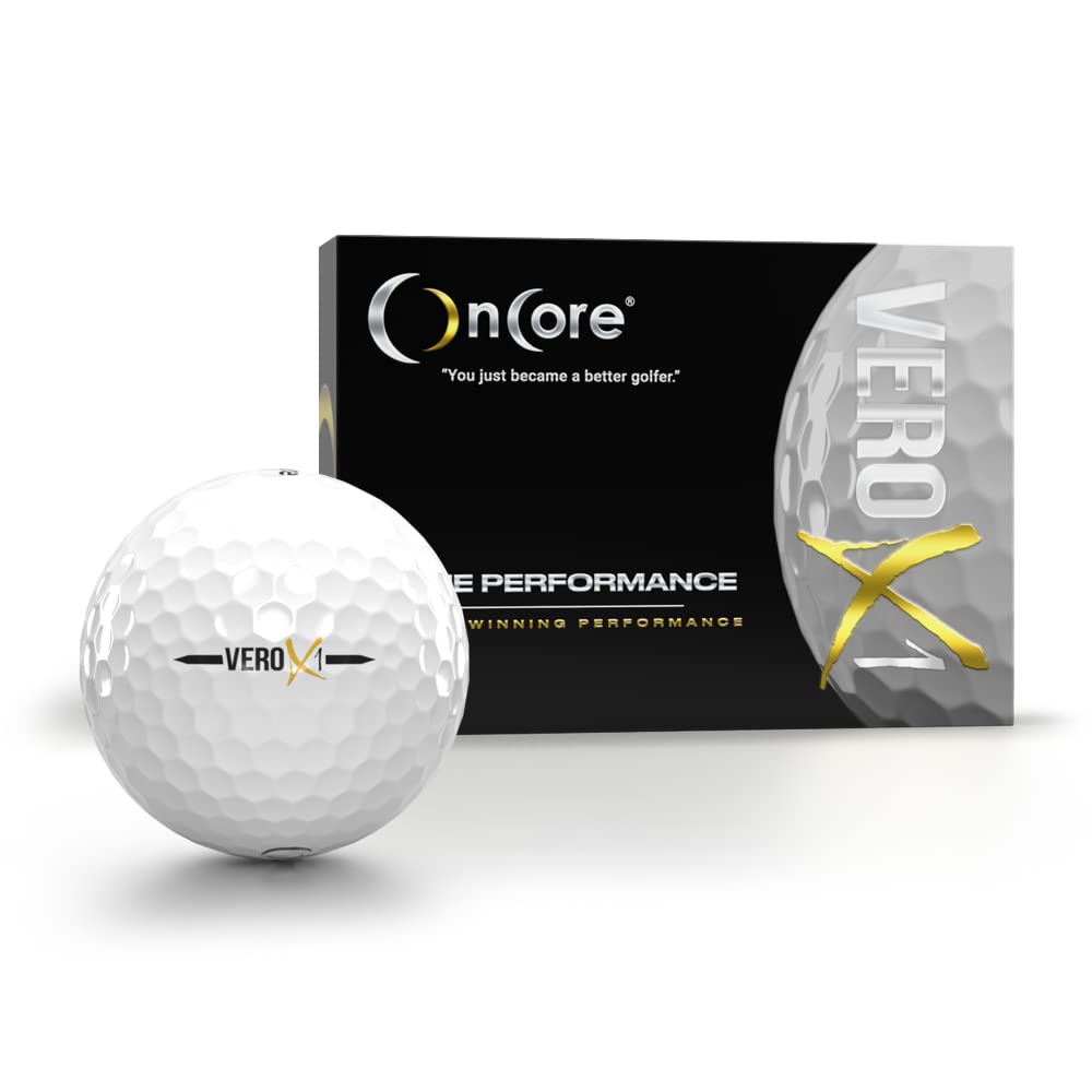ONCORE GOLF VERO X1 Balls - White (Dozen) - Tour Performance Balls
