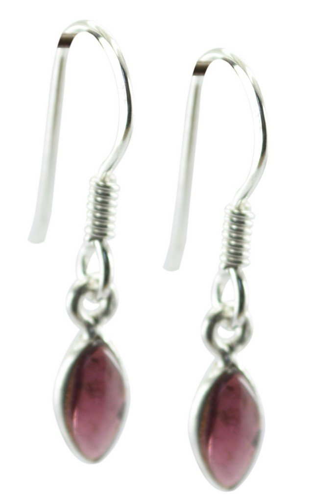 Boucles d'oreille en grenat en argent sterling 925 à offrir - 2