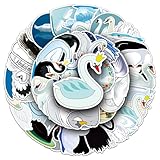 Swan Stickers for Teens Boy Girls Kids|50 Pcs|Lovely Vinyl Waterproof Stickers for Laptop Computer Phone Tablet Luggage Flasks Water Bottle Notebook Scrapbook,Cartoon Birds Stickers Decals Pack(Swan)