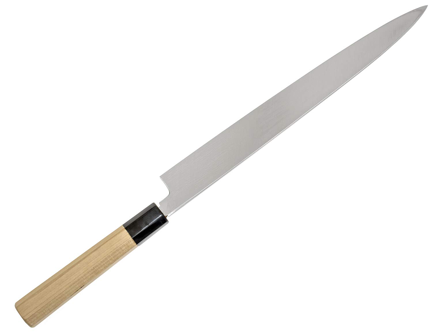 Amazon｜堺菊守 柳刃包丁 シルバー 刃渡り:約27cm 極 V10鏡面 柳刃 朴