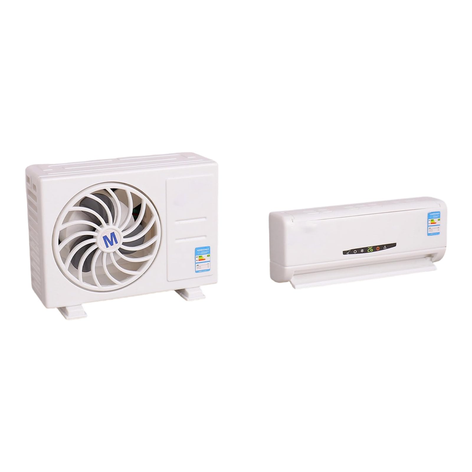 Maxtonser Solar Powered Miniature Air Conditioners Model Realistic ABS Dollhouses Accessory For Educational Play And Home Decorati