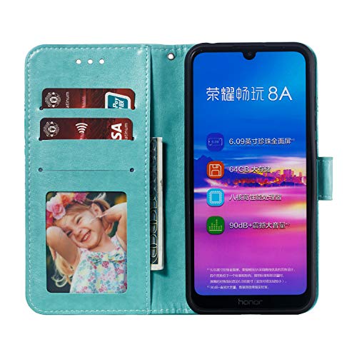 MRSTER Huawei Y6 2019 Custodia Flip, Goffratura