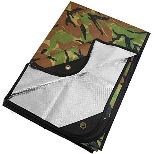 Arcturus Heavy Duty Survival Blanket – Insulated Thermal Reflective Tarp – 60″ x 82″. All-Weather, Reusable Emergency Blanket for Car or Camping (Woodland Camo)