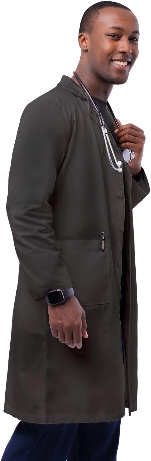 Adar Universal Unisex Lab Coats - Classic 39" Lab Coat 34 Pewter