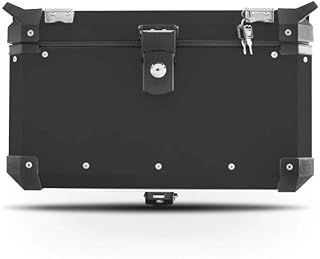 Baú Alumínio Traseiro Top Case 48 Litros Super Adventure Alumínio Modelo Universal Preto Fosco